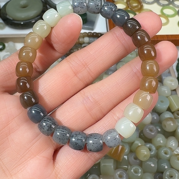 瑜***瑜和田玉（糖玉）未镶嵌手链拍2