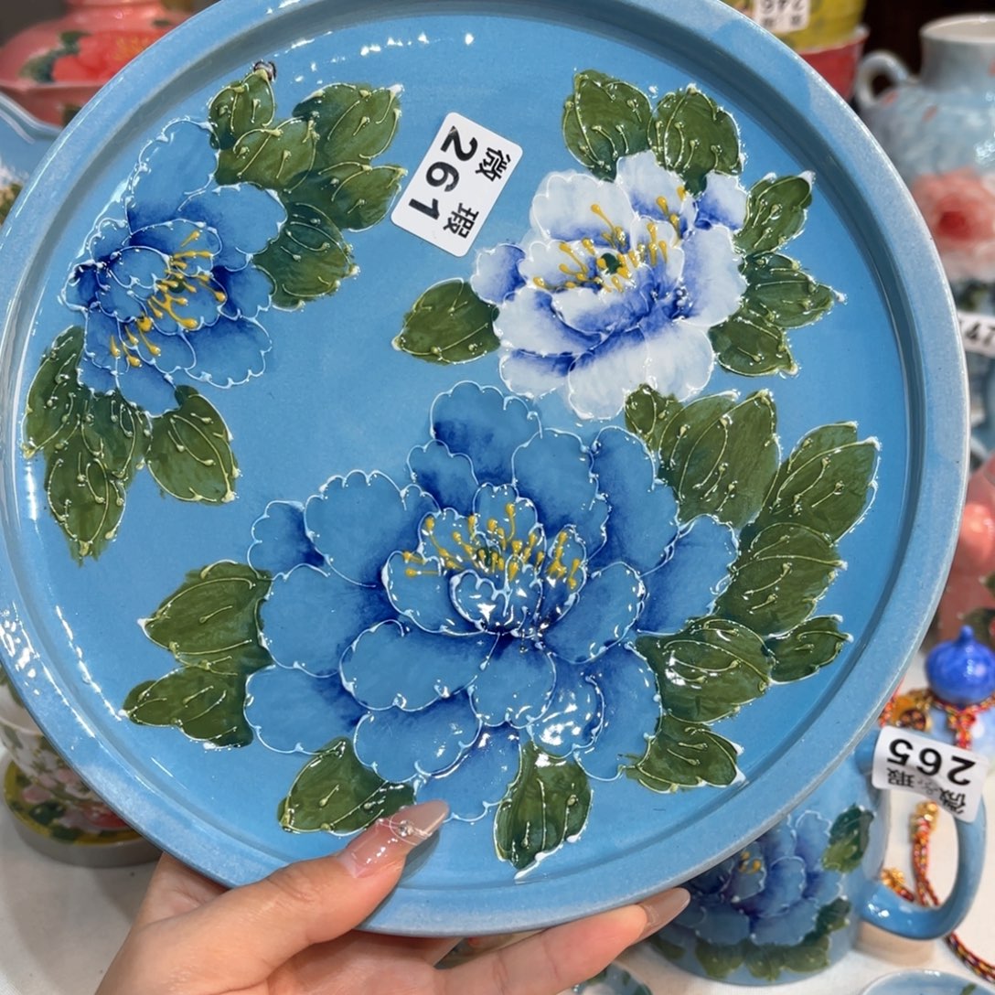 景德镇手绘高温釉下彩陶瓷茶具