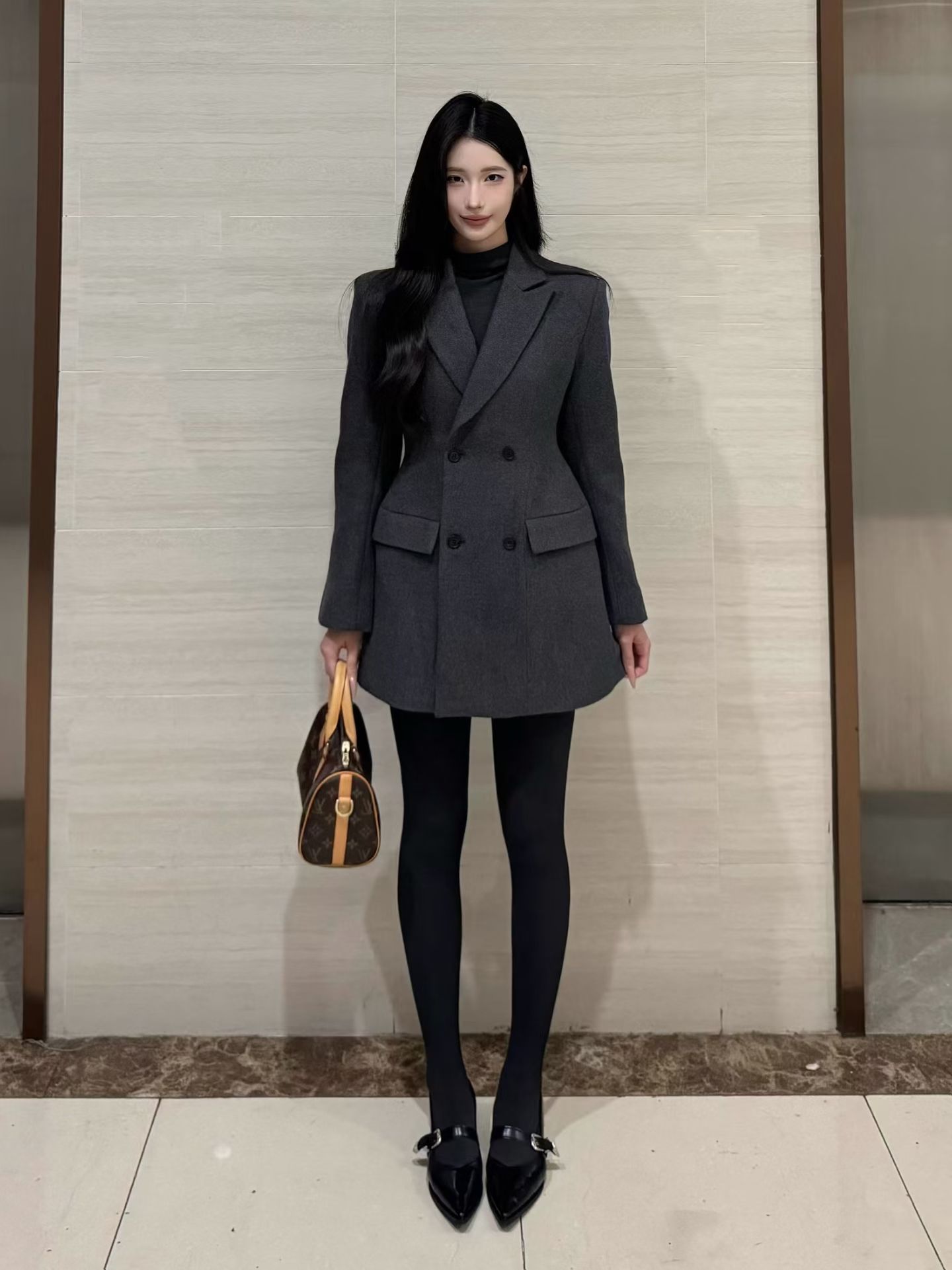 【直播链接32-59】辣妹欧美港风街头少女休闲时尚毛呢外套女装