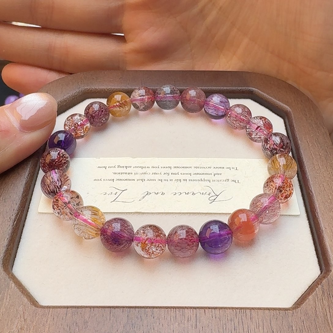 水晶手链未镶嵌超七手链8mm