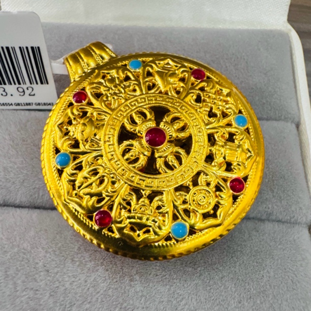 【北北专享】 足金999饰品 罗盘吊坠 3.92 GP