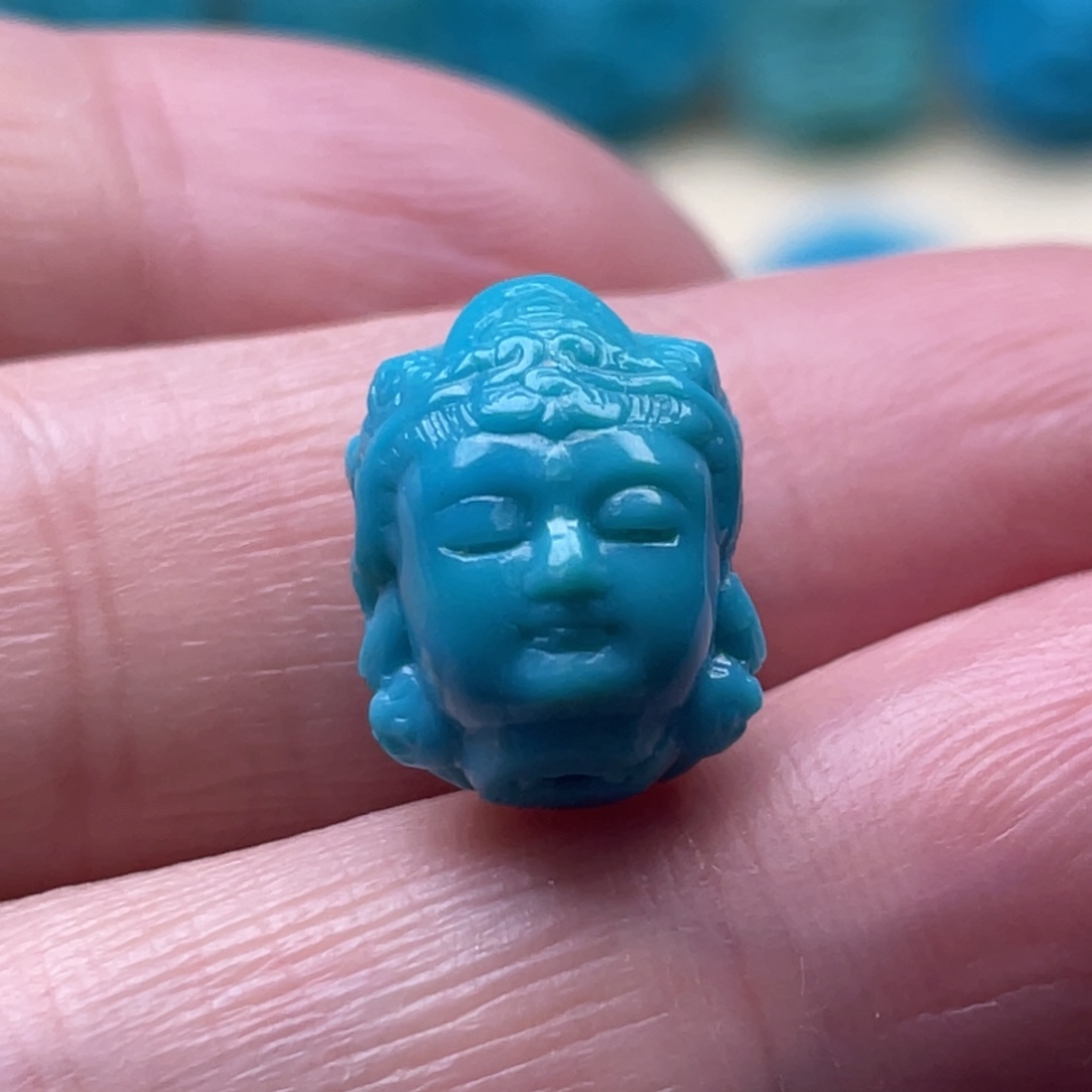 未镶嵌绿松石珠宝奇石卡10-13-9.5