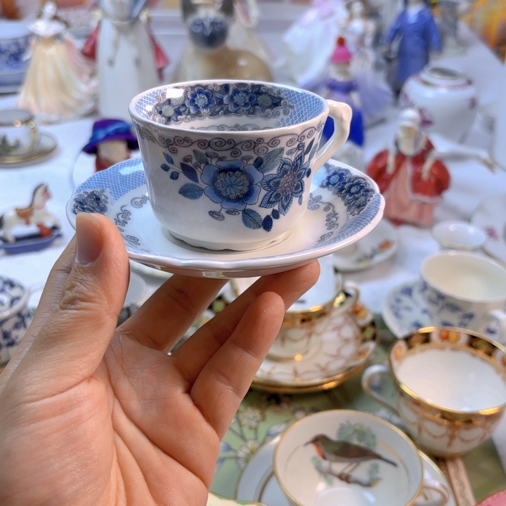 摆件白***星欧洲中古瓷器好看！