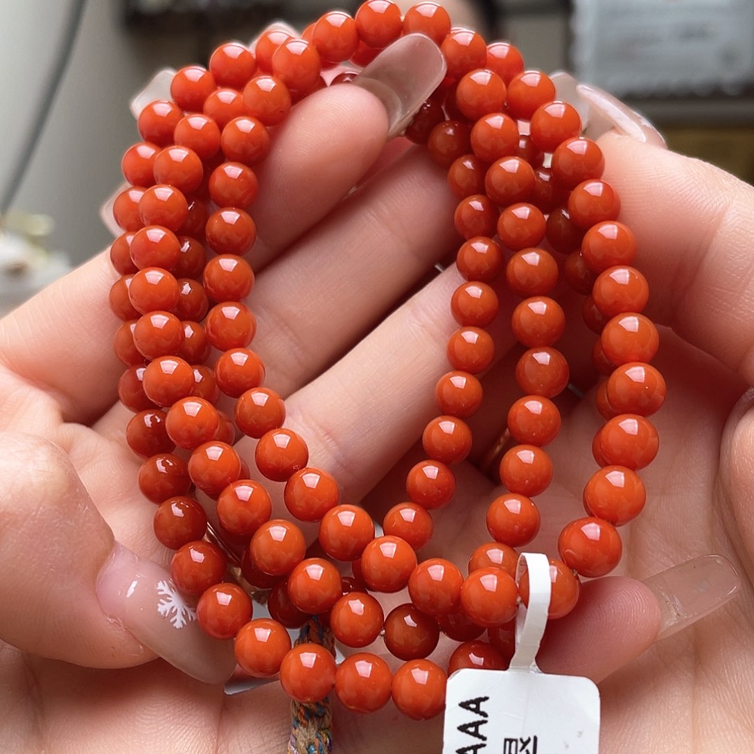 南红玛瑙手链未镶嵌