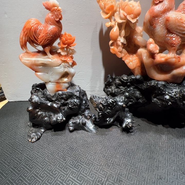 寿山石寒*者摆件工艺品