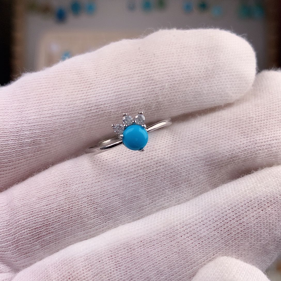 绿松石珠宝奇石银S925镶嵌