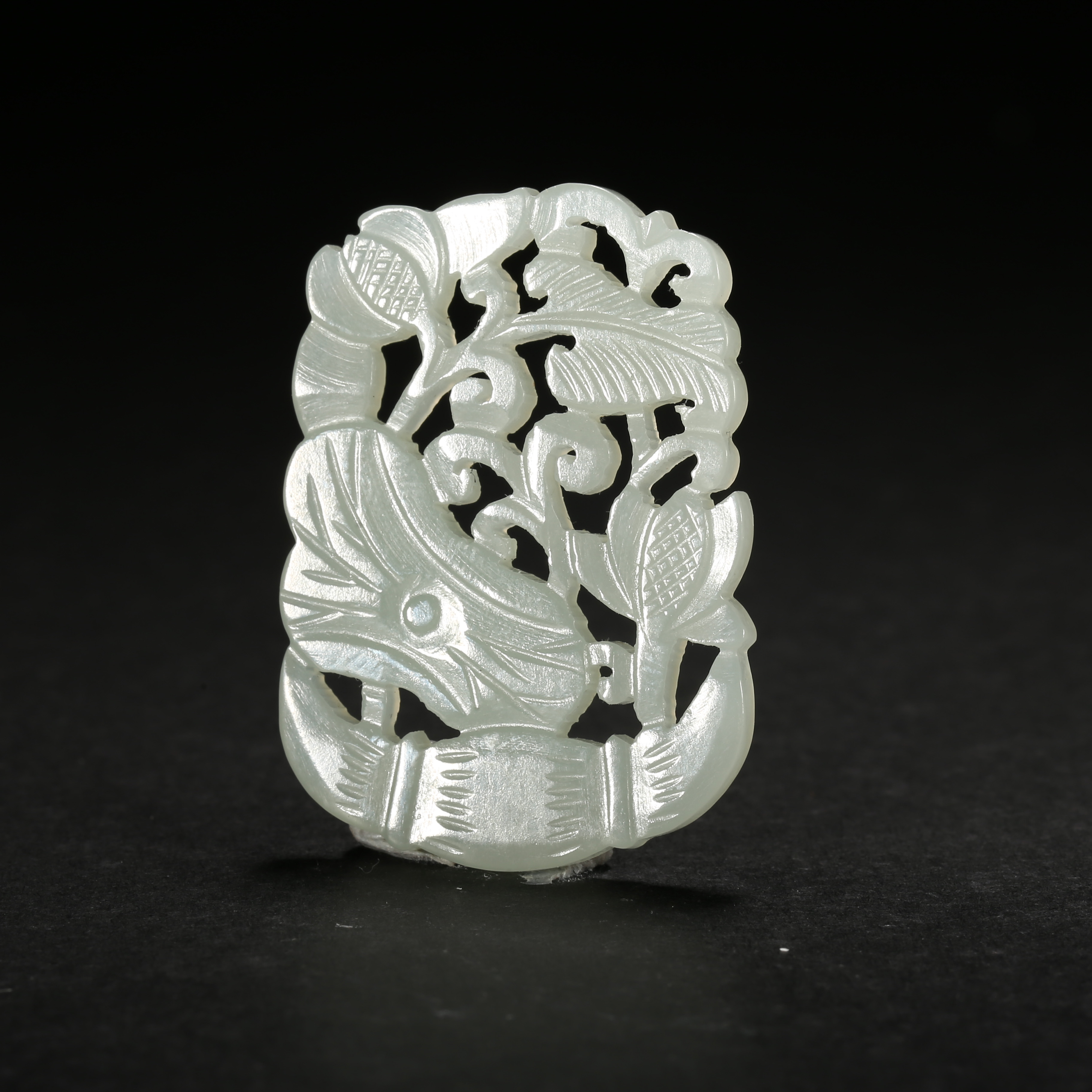 二十世纪*白玉透雕和合佩/WBJTY251015526/和田玉【北京文博】