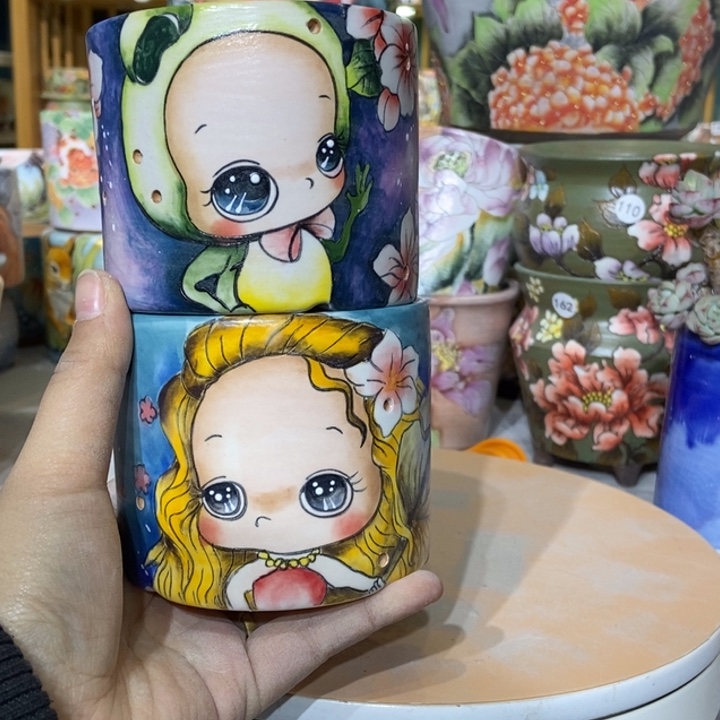 红陶景德镇艺术手绘作品