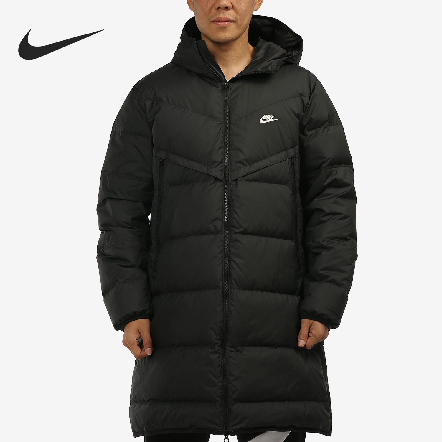 Nike/耐克正品男子中长款连帽保暖休闲运动羽绒服DD6789-010