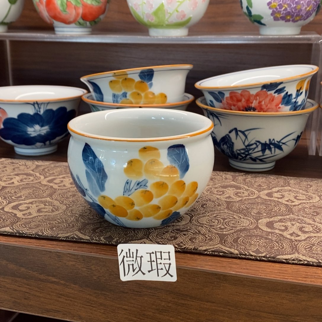 釉下彩老陶泥手工绘制