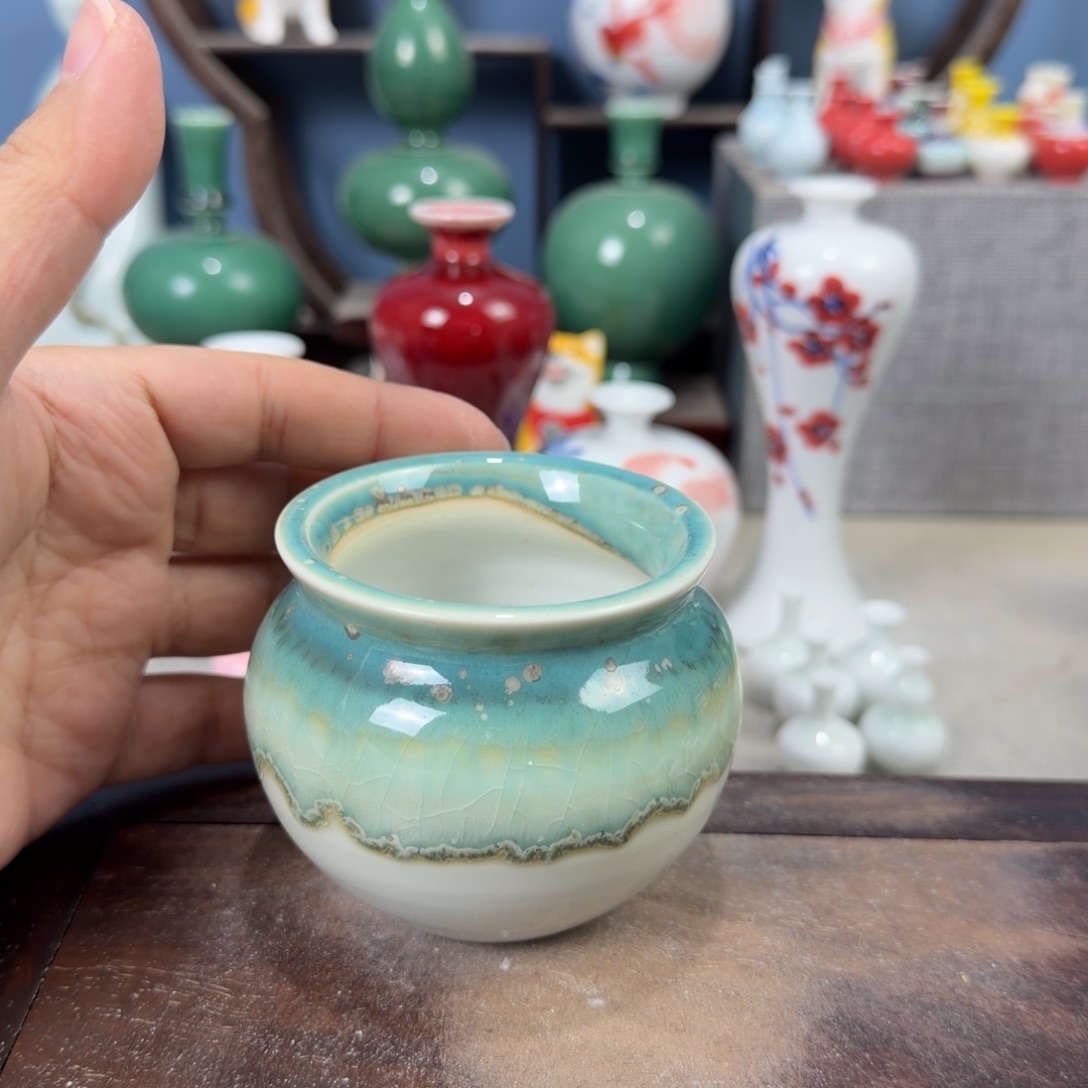 陶瓷手工小花器摆件