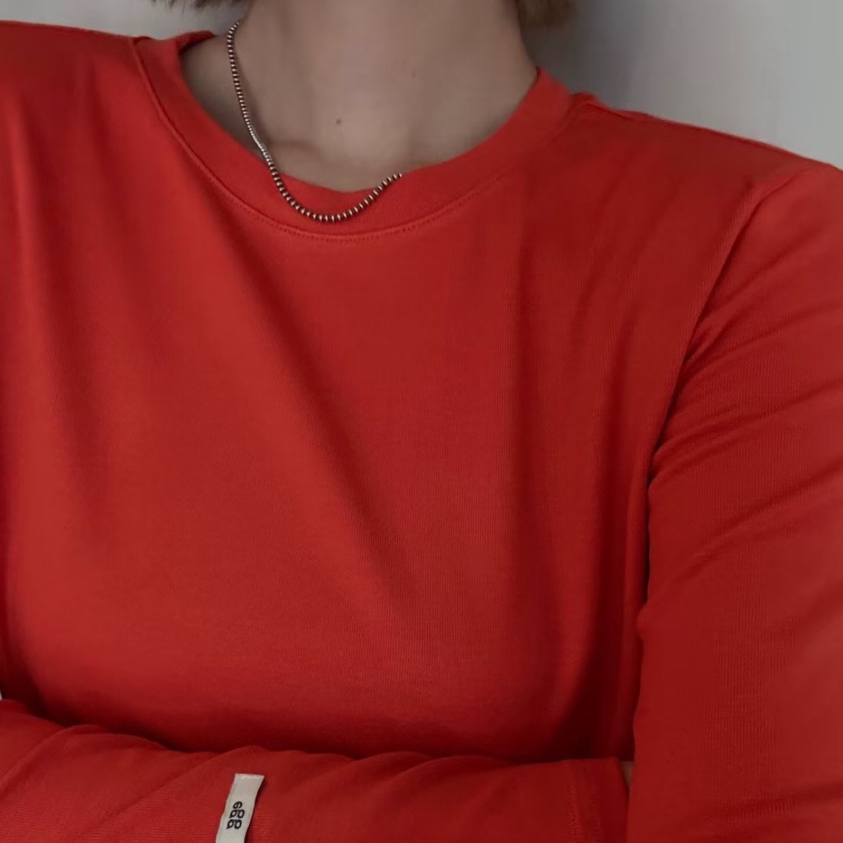 ［韩国egg］百搭打底圆领修身简约