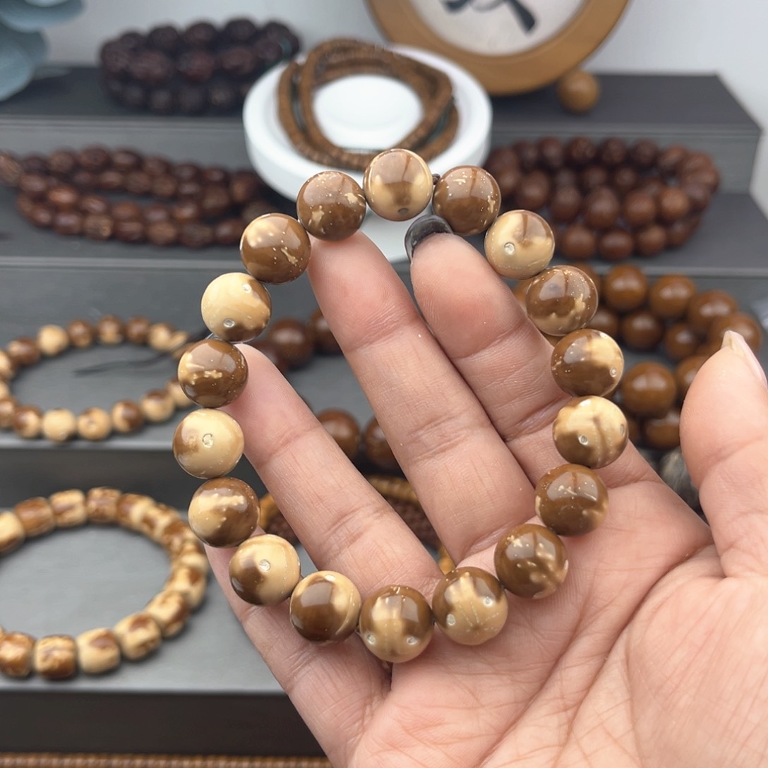 紫金鼠手串半实心花皮熊猫11