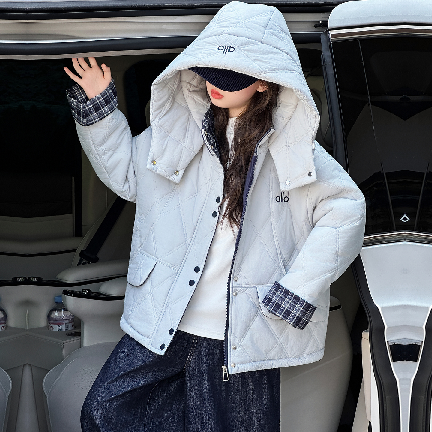 女童外套夹棉冬装加绒加厚棉服2025新款中大儿童洋气时髦秋冬棉衣