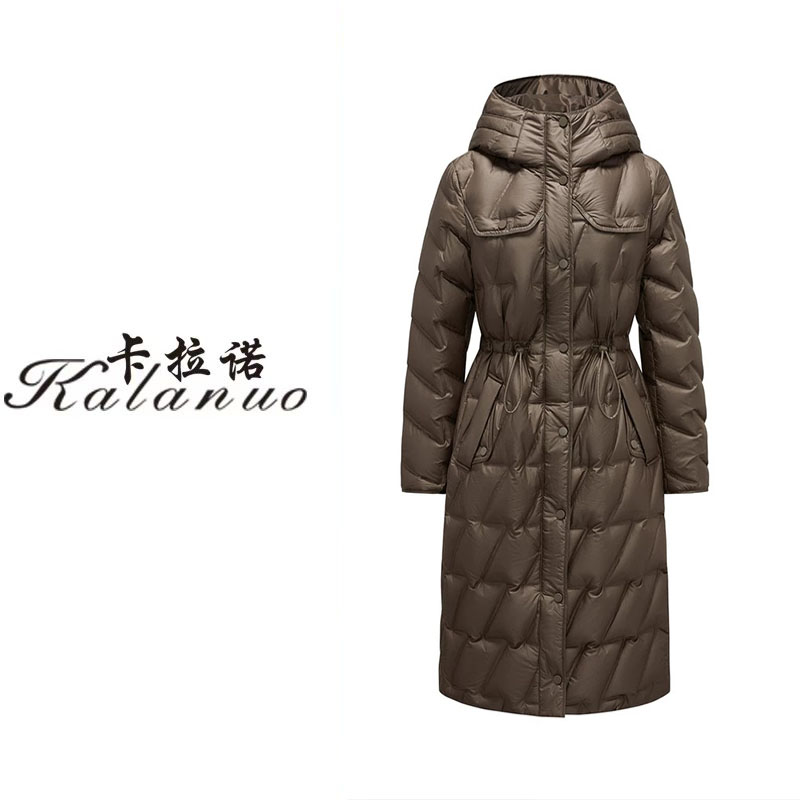 【卡拉诺】2025新款纯色保暖长款羽绒服8110-1