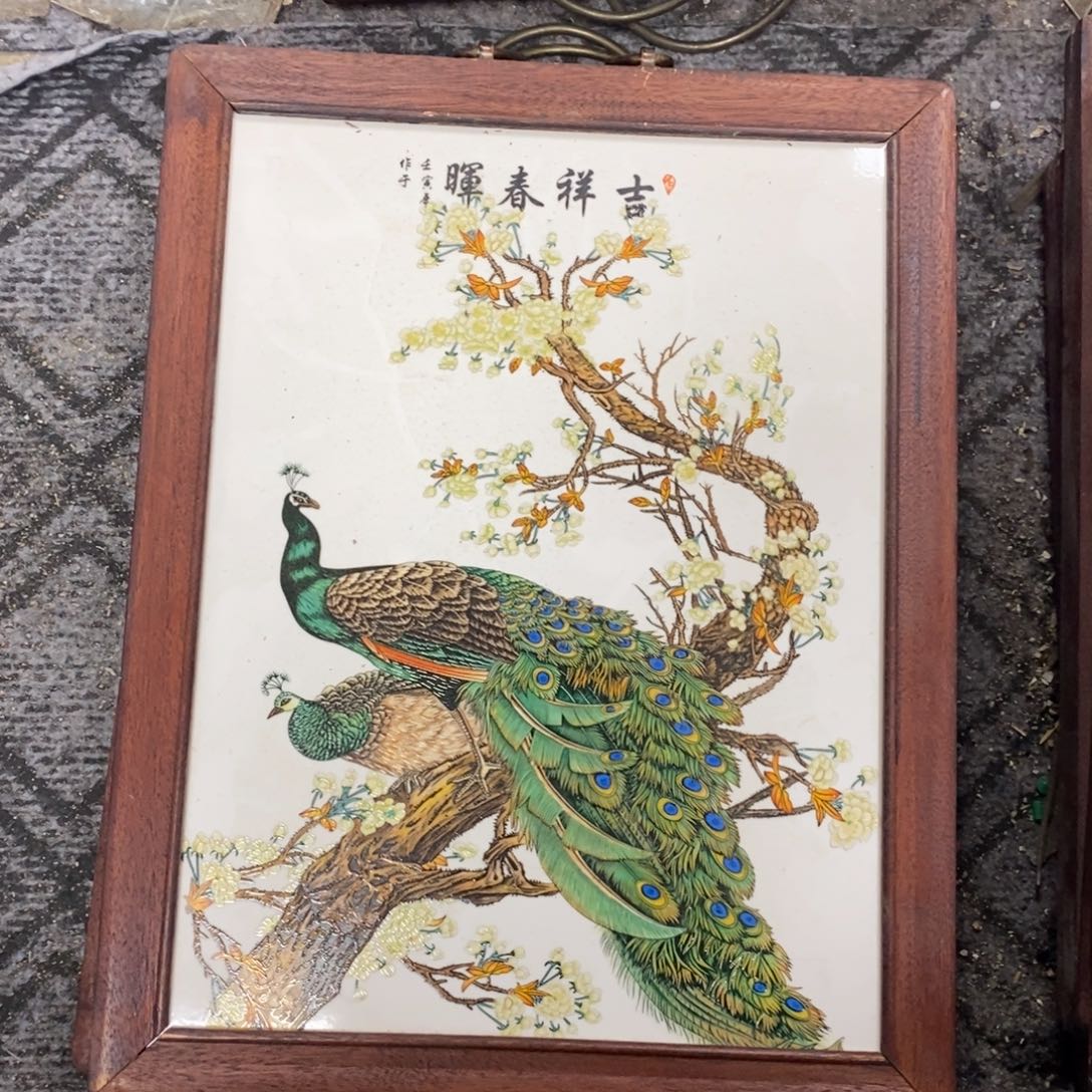 瓷37*28*1景德镇瓷板画柴窑烧制