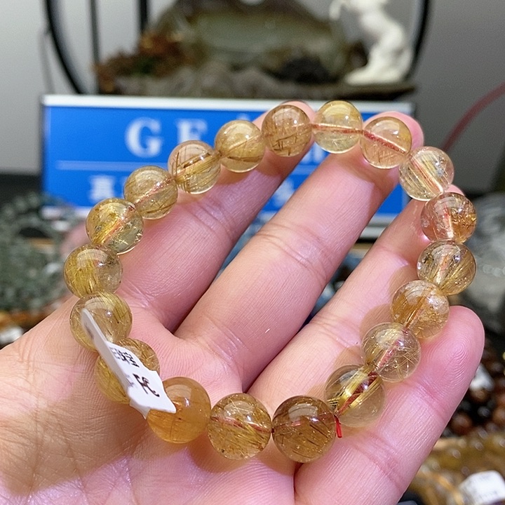 水晶手链未镶嵌金发晶10+