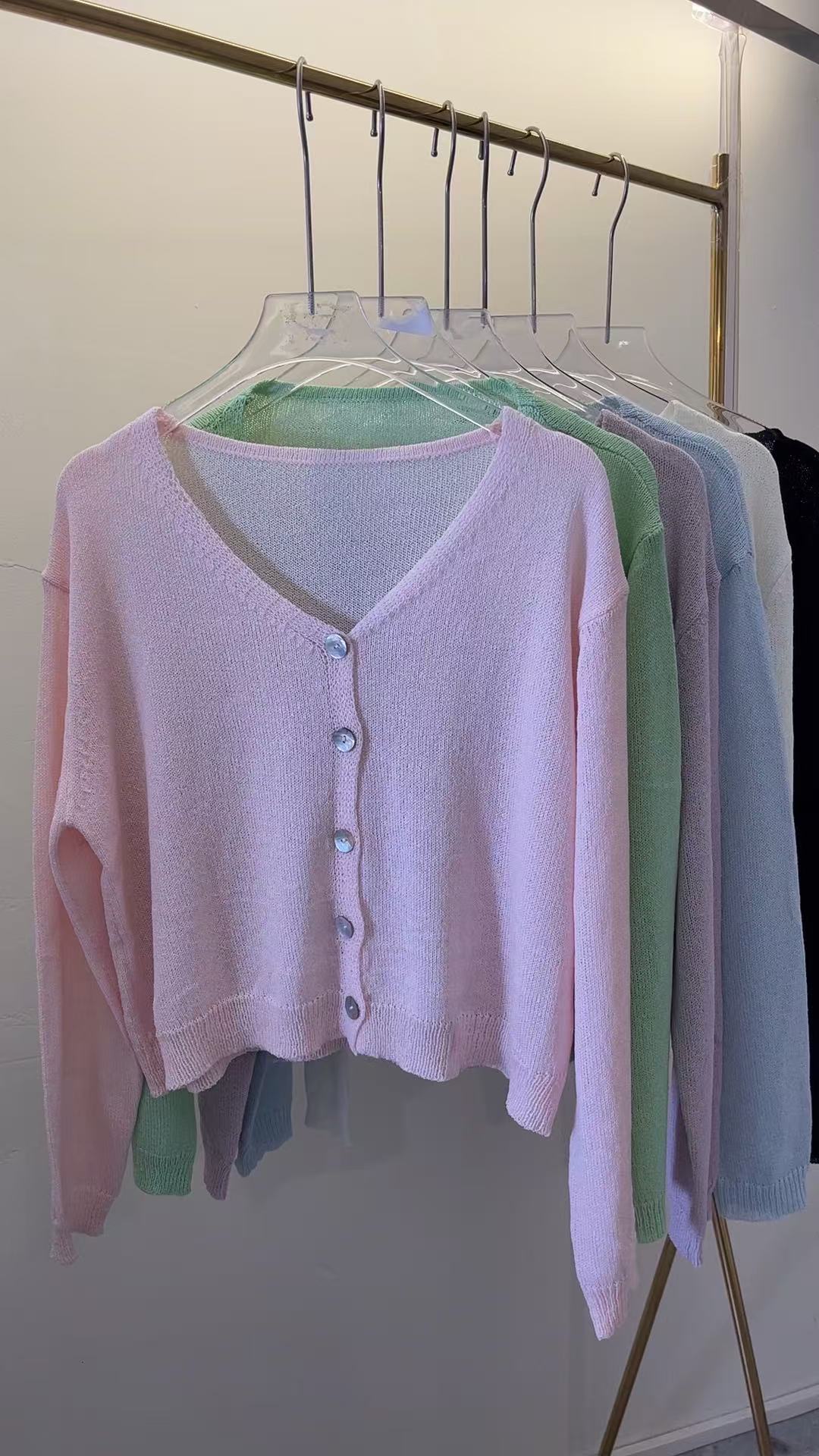 洋气百搭清新针织外套开衫