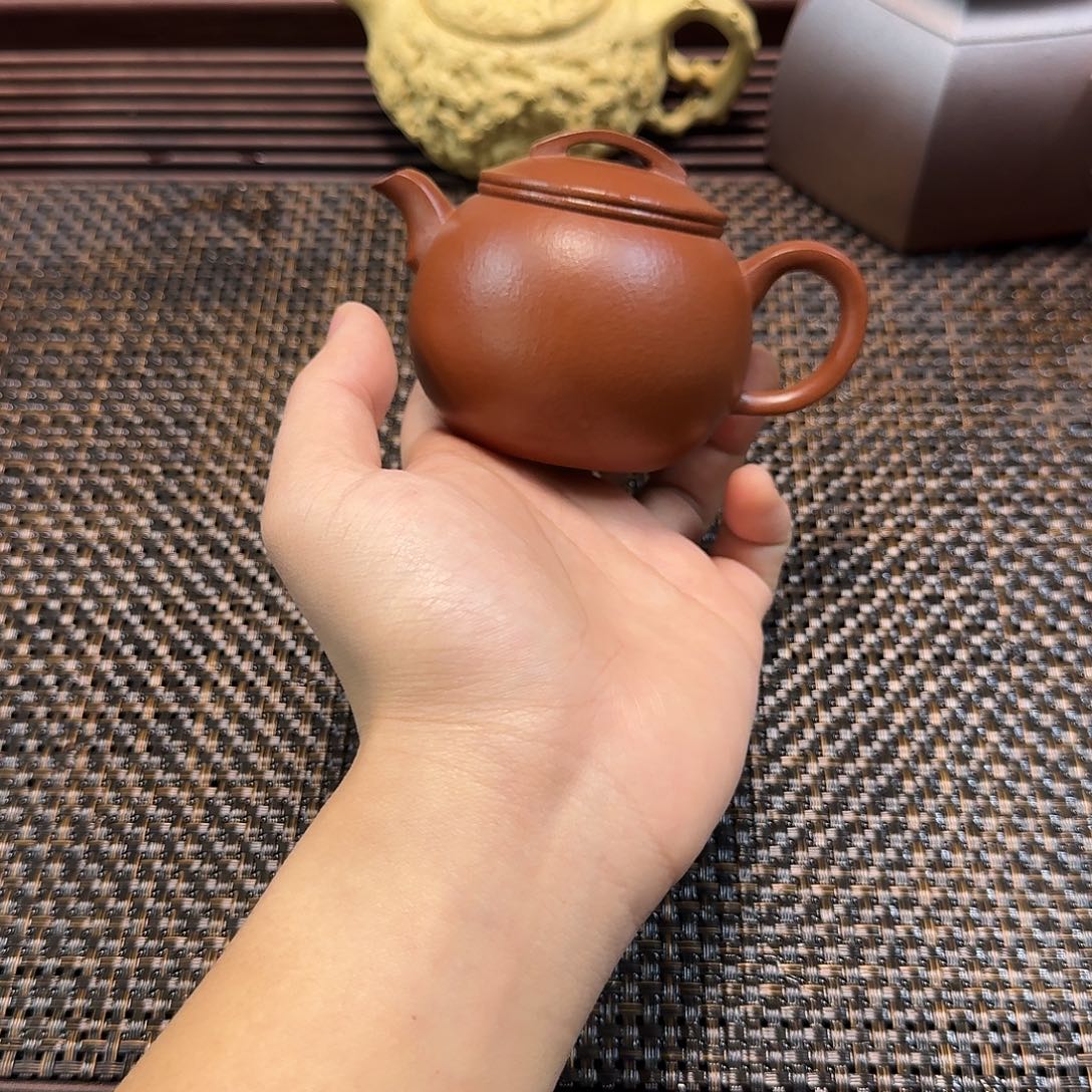 紫砂茶壶全手工朱泥汉瓦170CC