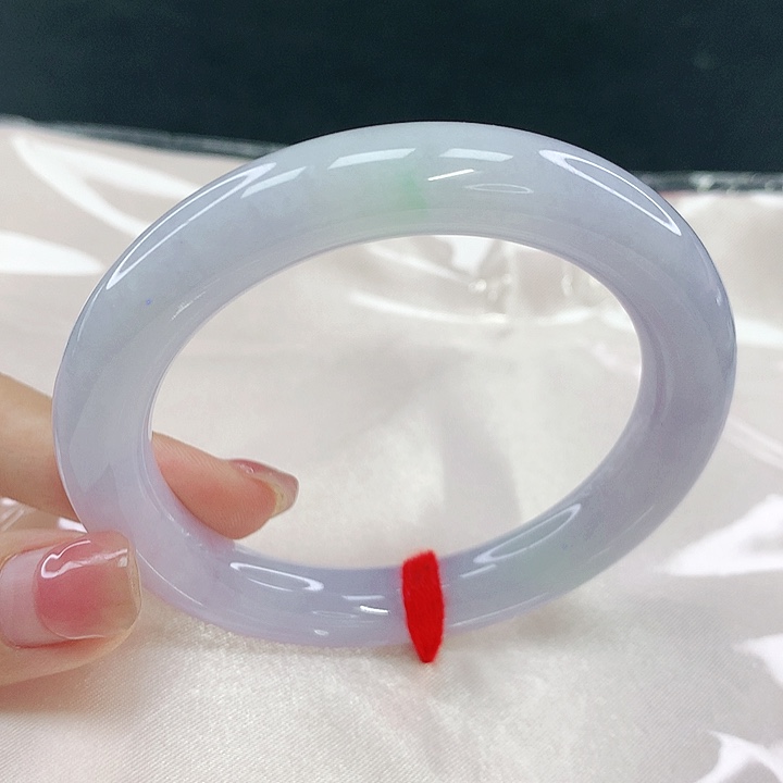 翡翠未镶嵌手镯圈56，04195