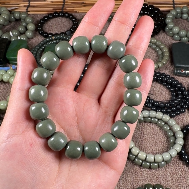 和田玉手链未镶嵌野*