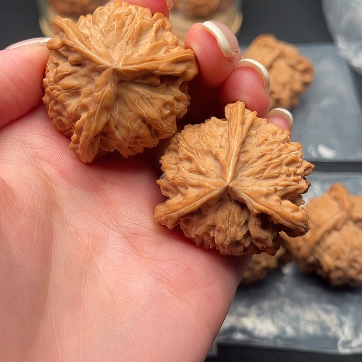 蒲****文玩核桃把件三棱