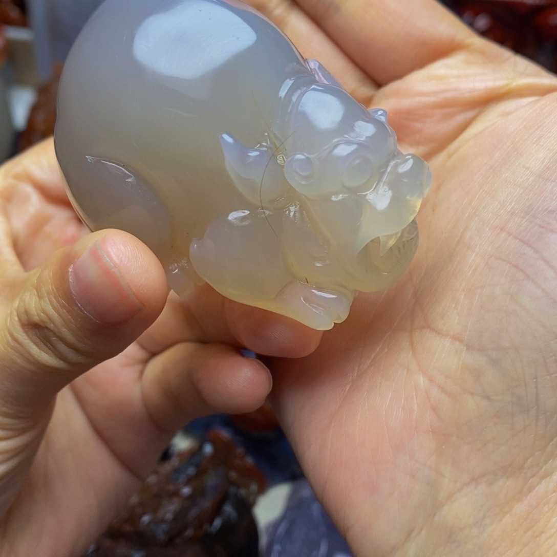 玛瑙/玉髓手把件未镶嵌