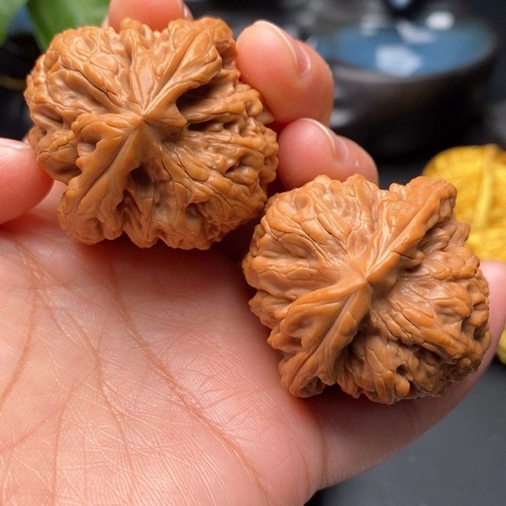 文玩核桃把件红锦鲤42尺