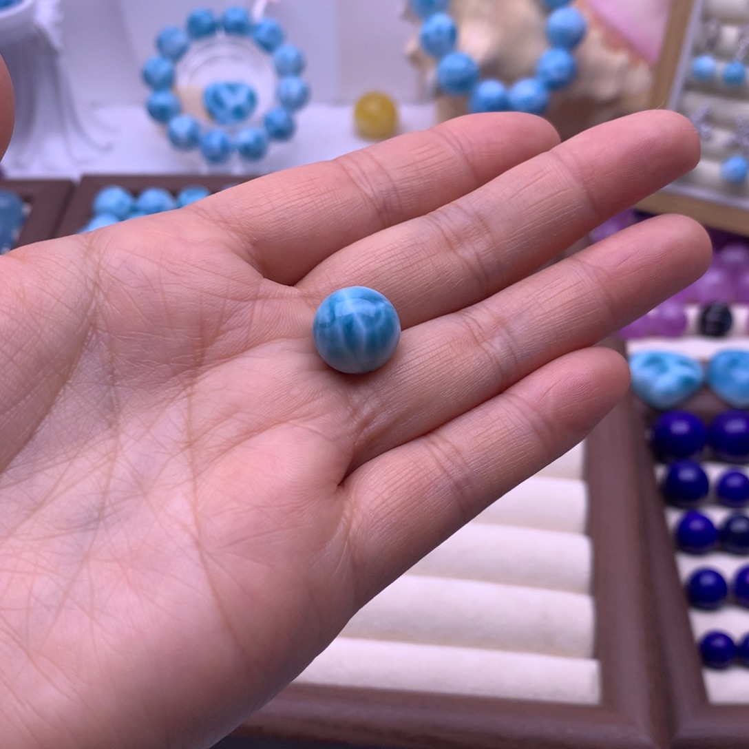 噼***呛针钠钙石（海纹石）未镶嵌颈饰