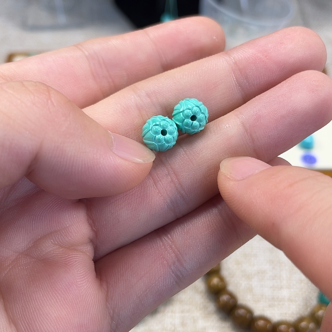 原生态湖北松配饰，直径8