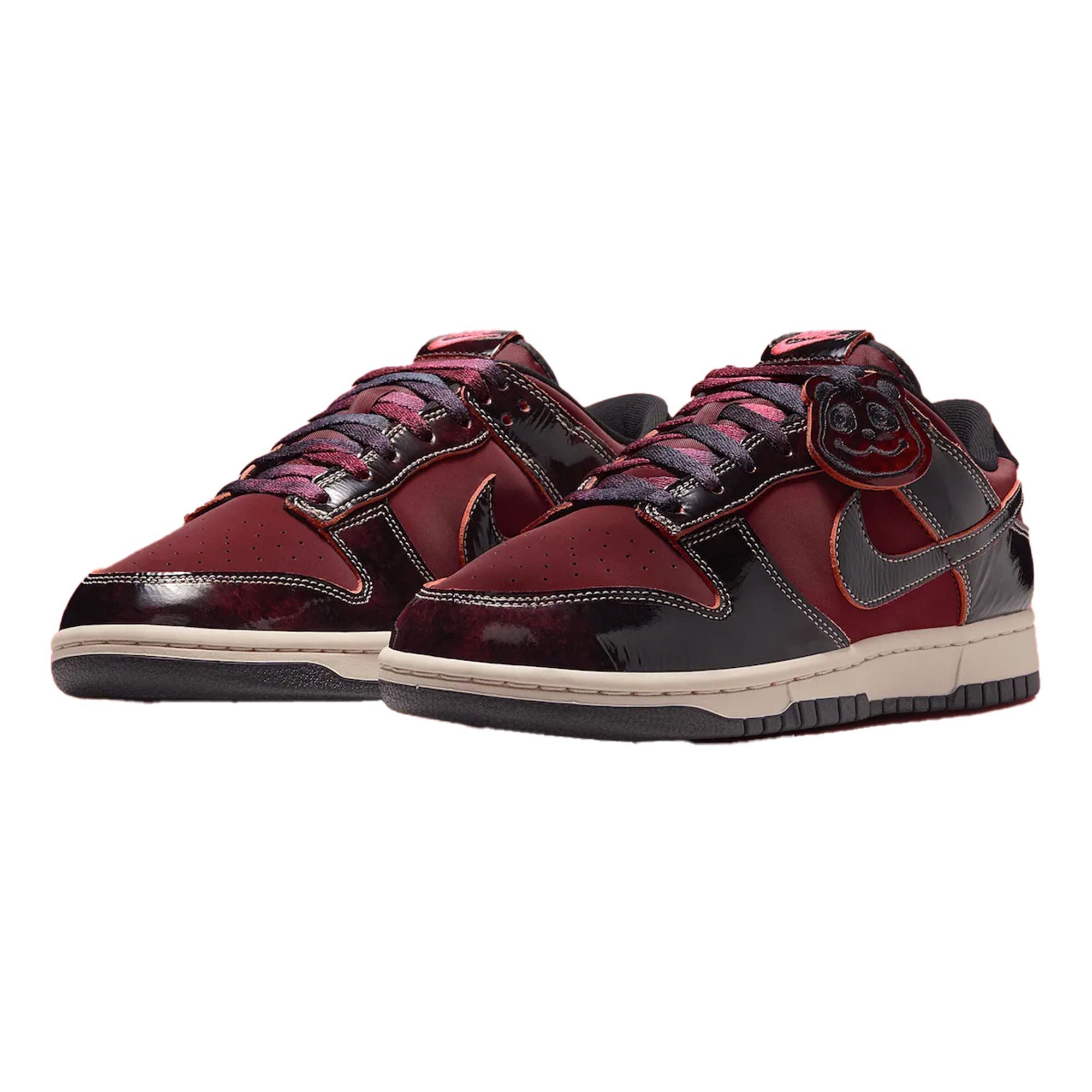 NIKE/耐克官方红黑男dunk low retro四十周年流光板鞋-HQ1965-600