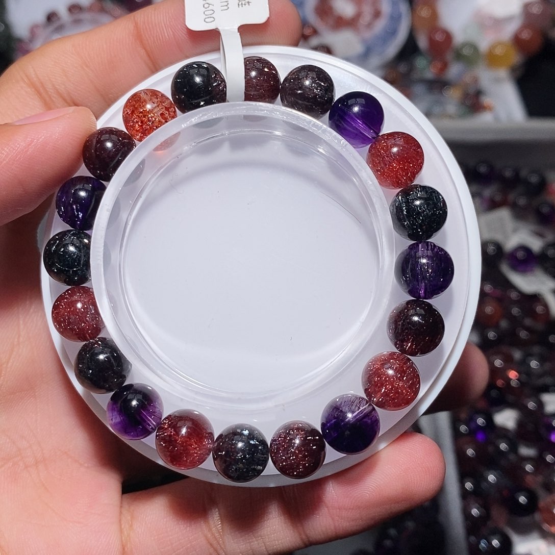 未镶嵌手链水晶黑加仑