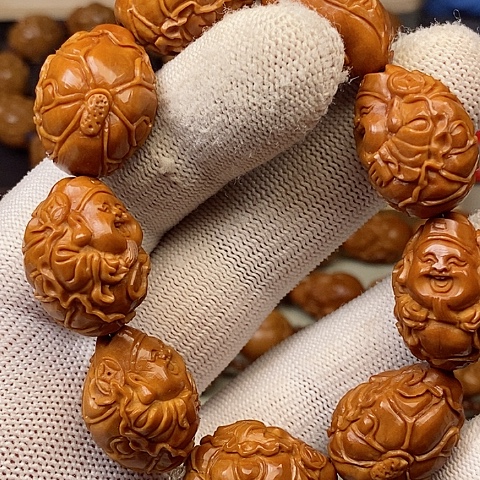 橄榄核手串/手链@*洋橄榄核财神
