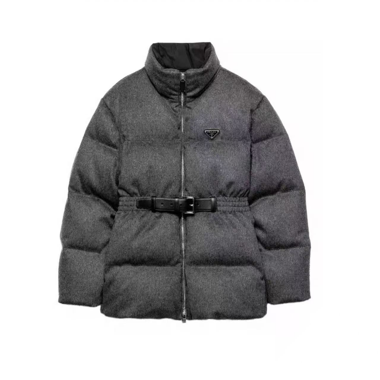 未使用 Prada/普拉达 25秋冬新款女士 Loden羊毛羽绒夹克