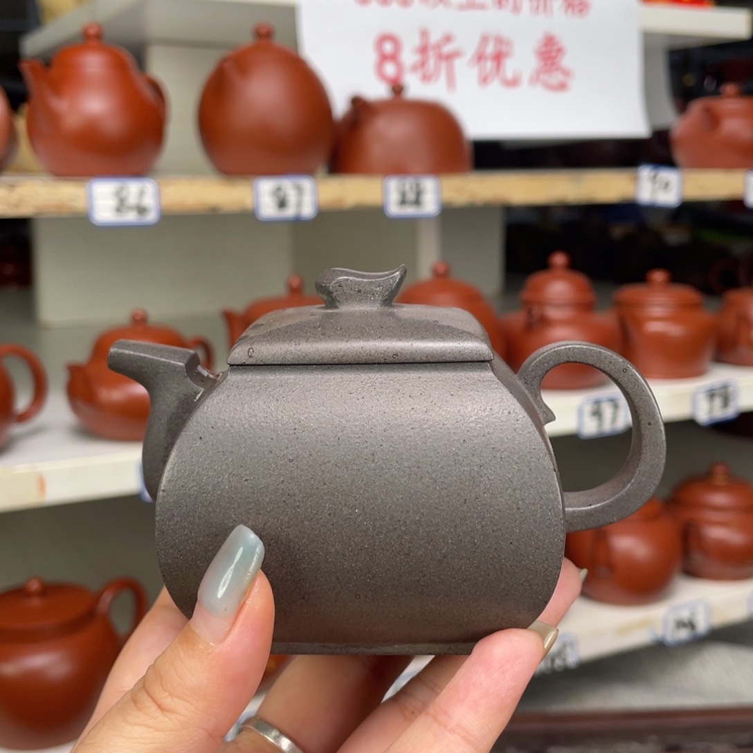 茶壶紫砂青灰段全手150毫升