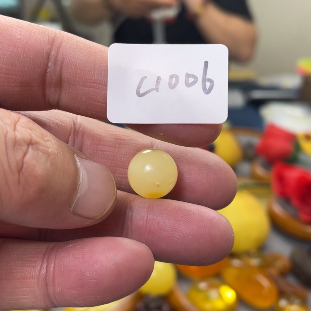 手链琥珀未镶嵌大***见