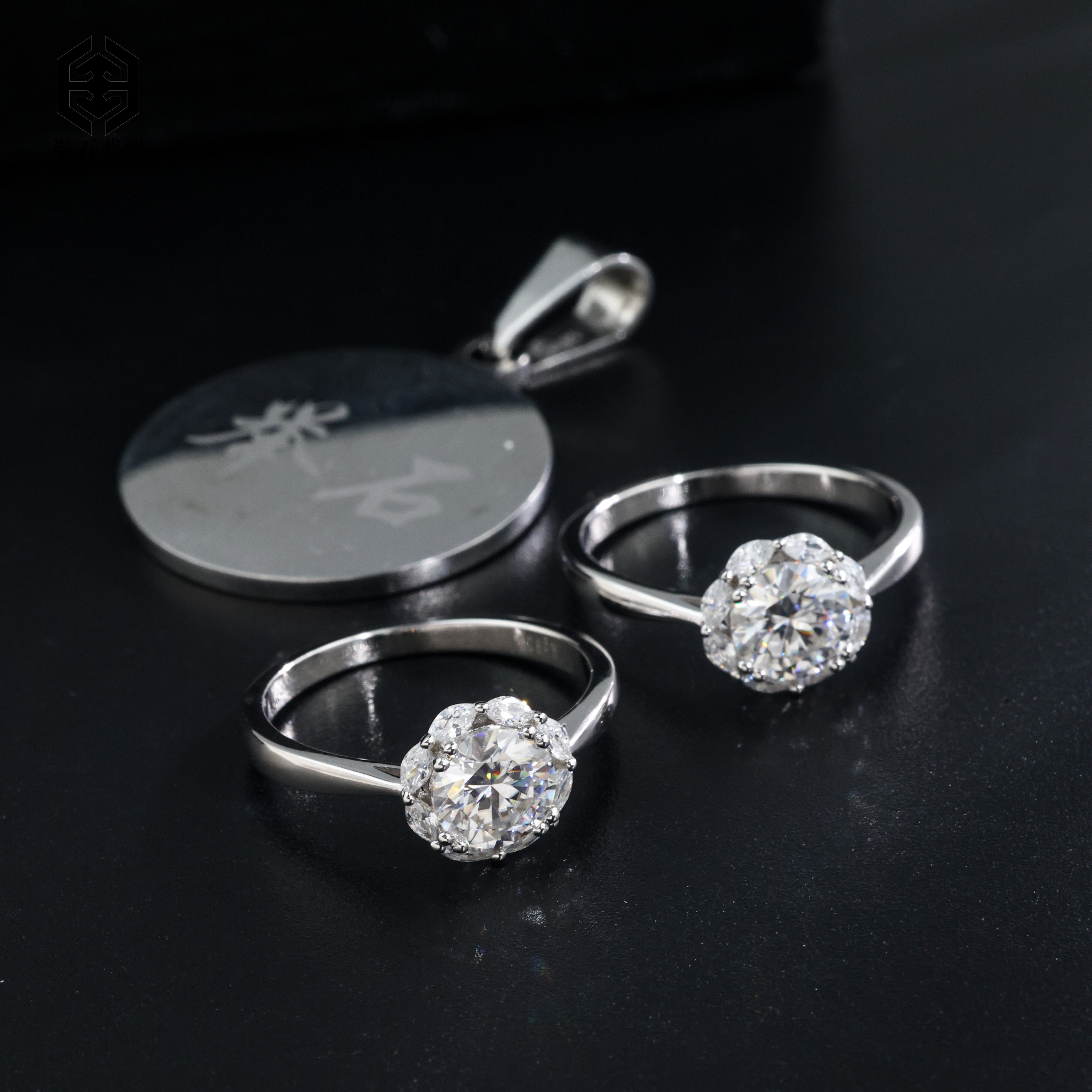 925银莫桑石银制品 TH1220-9819-160莫桑钻戒指(自选/多样发一）P