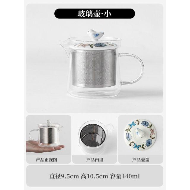 HASAMI-YAKI/波佐见烧日本原装进口玻璃茶壶泡茶壶一诚手绘茶具