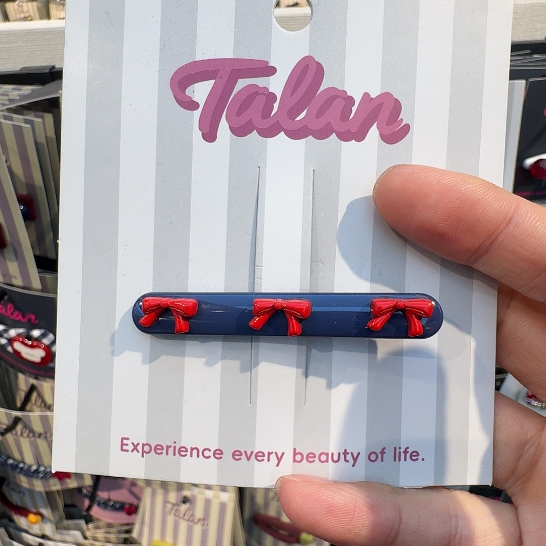 布艺非金属红色蝴蝶结鸭嘴夹