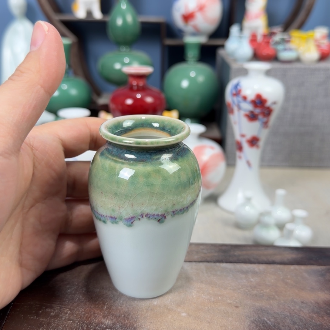 陶瓷手工小花器摆件