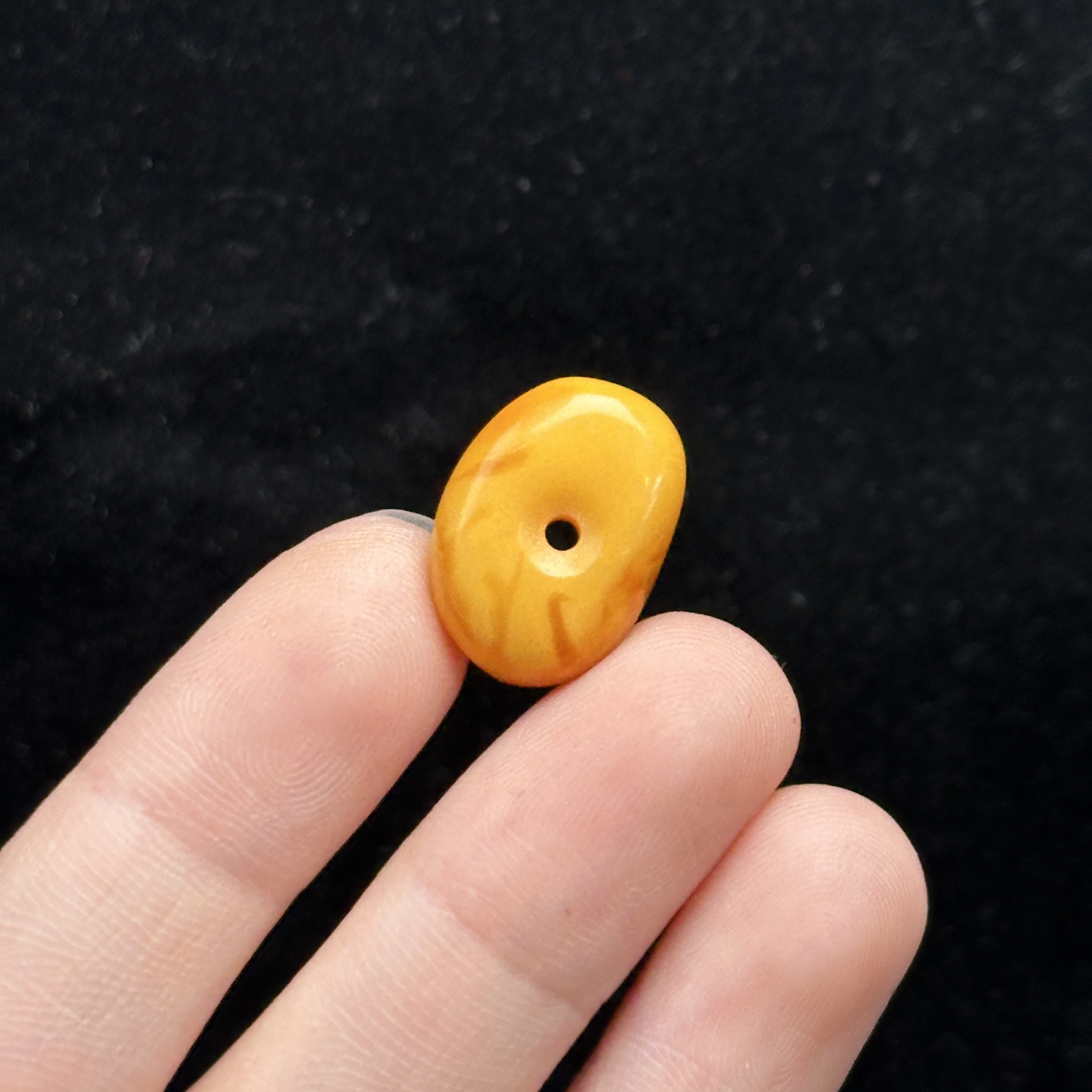 D6546天然蜜蜡 瑕疵特价老蜡藏扣18*13*7.1mm支持复检假一罚十