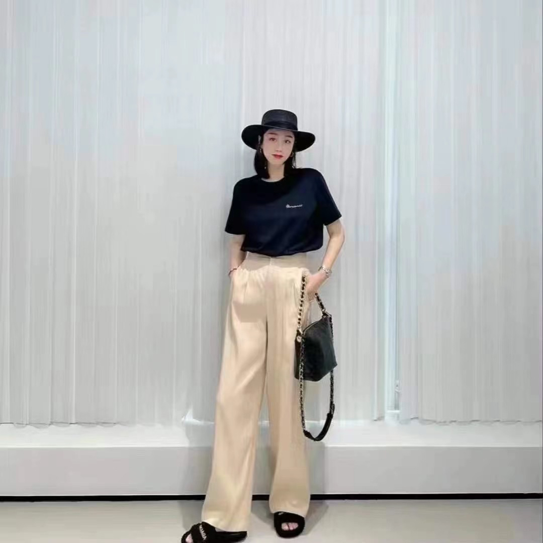 不支持退换 1100400 春夏高腰西装裤极简风直筒长裤