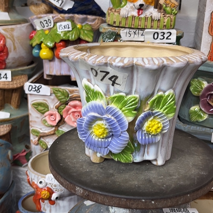 粗陶材质多肉花盆