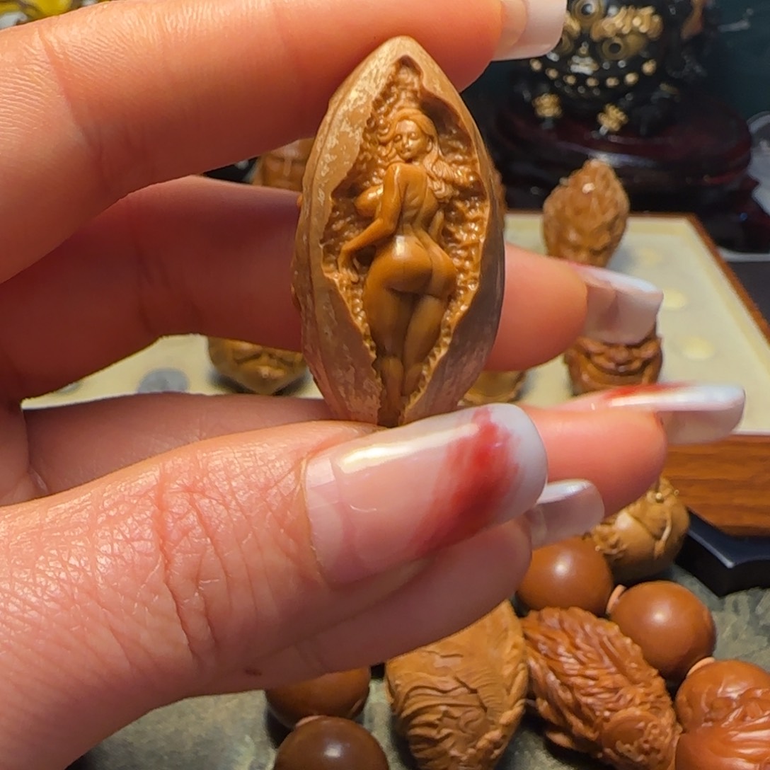 橄榄核手串/手链三面美女