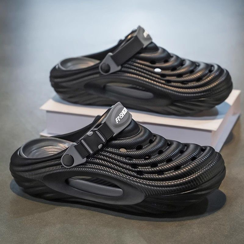 凉鞋男款2025新款爆款夏季运动透气防臭防滑厚底潮流洞洞鞋男外穿