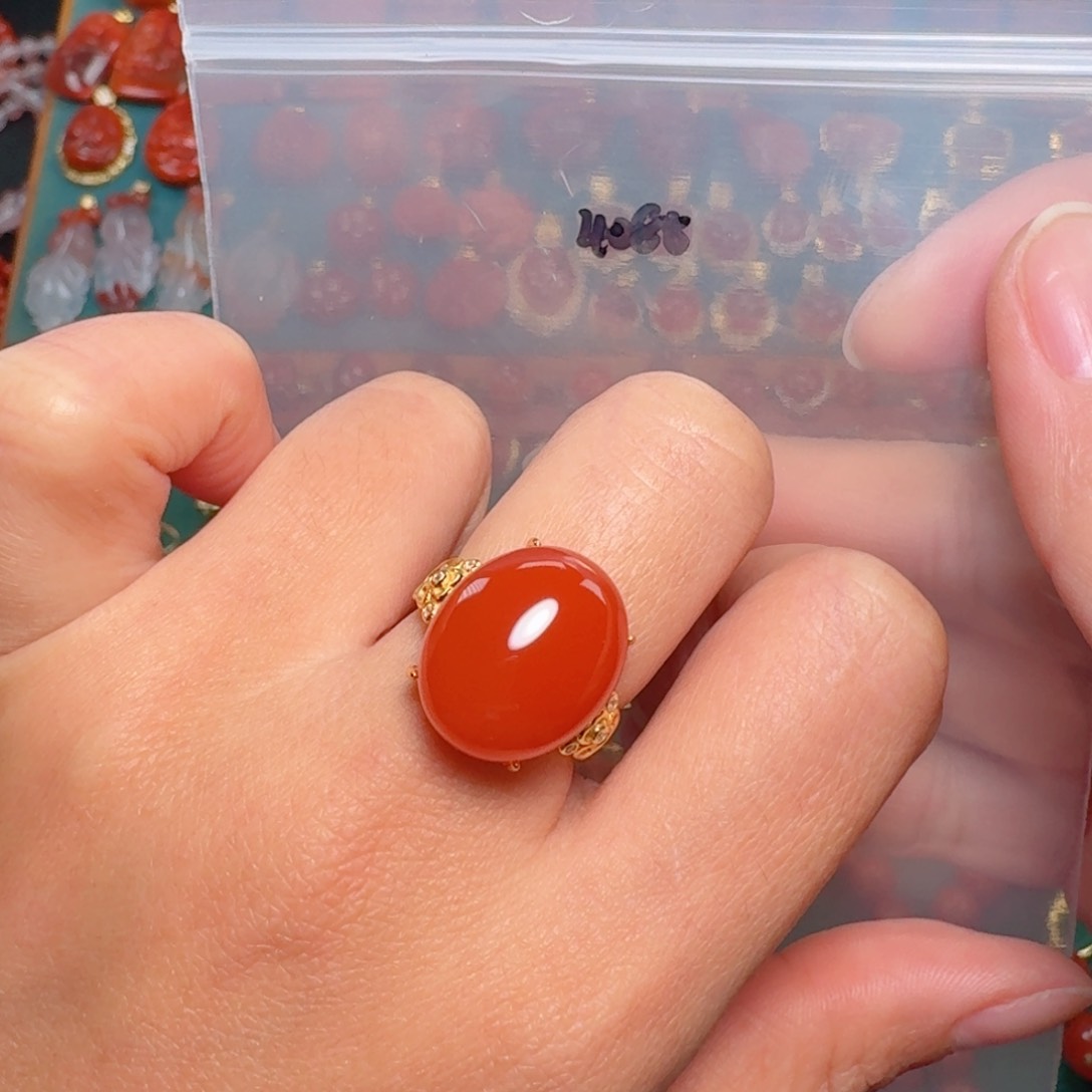 南红玛瑙南红银S925镶嵌