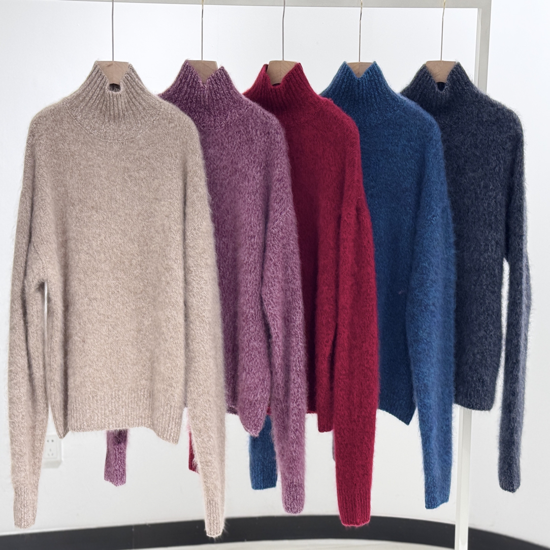 【周岁献礼】2025新款高领常规款针织宽松型保暖女士毛衣网红8888