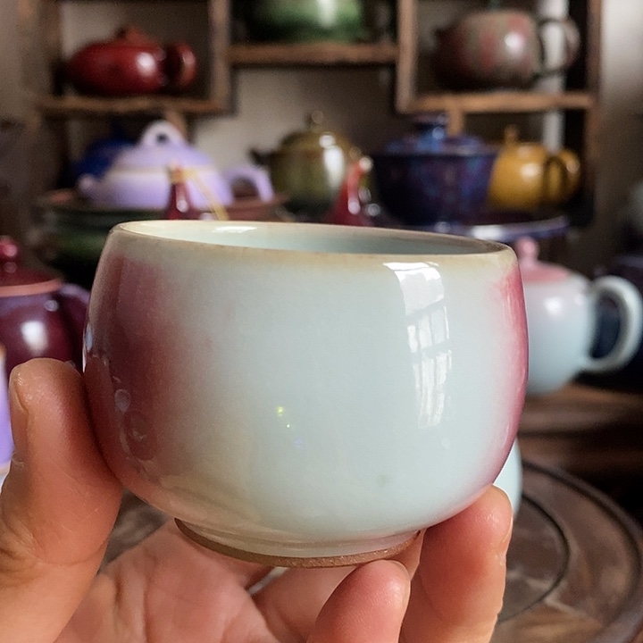 中国神后钧瓷茶具瑕疵处理