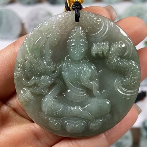 翡翠颈饰未镶嵌玉龙观音福利