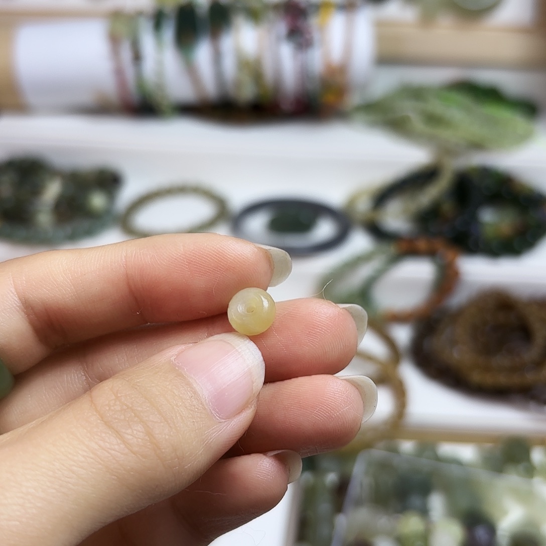 和田玉颈饰未镶嵌风**华小扣子1公主扣1